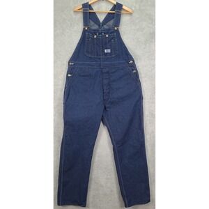 Big Smith Mens Vintage Denim Bib Overalls Dark Wash Made in USA 40x31 Workwear